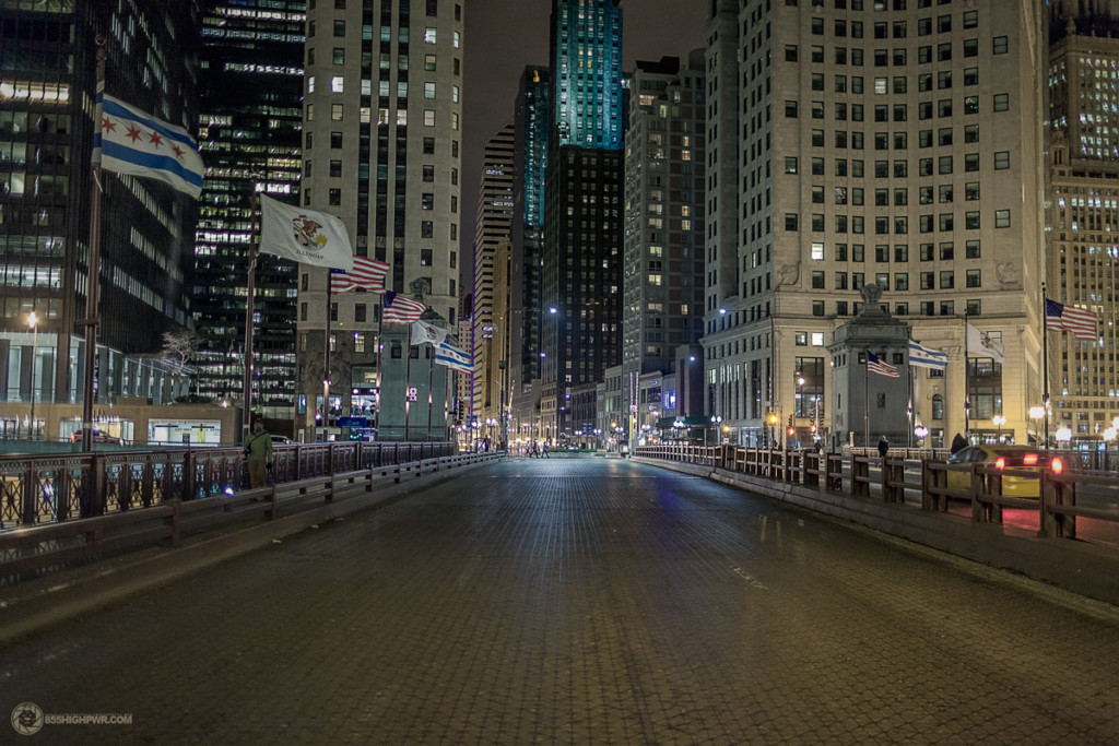 Michigan Avenue Chicago River bridge shot by Phil Gates - Highpower Studios